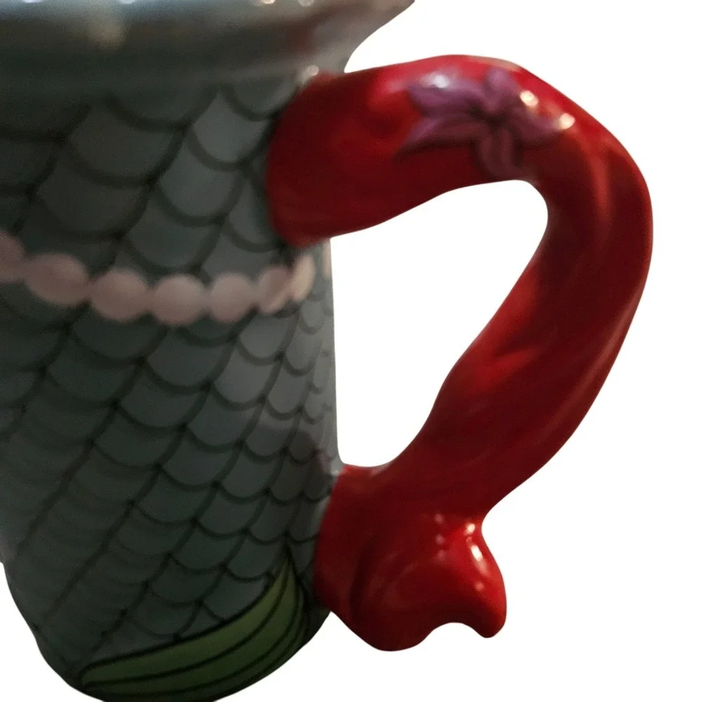 Disney Little Mermaid Ariel Tail Handle Ceramic Coffee Mug‎ Collectible